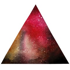 Red Galaxy Paint Wooden Puzzle Triangle by goljakoff