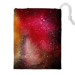 Red Galaxy Paint Drawstring Pouch (5xl) by goljakoff