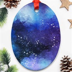 Blue space paint Ornament (Oval)