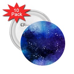 Blue Space Paint 2 25  Buttons (10 Pack)  by goljakoff