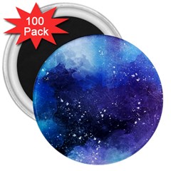 Blue space paint 3  Magnets (100 pack)