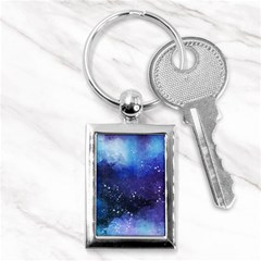 Blue space paint Key Chain (Rectangle)