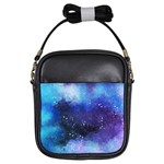 Blue space paint Girls Sling Bag Front