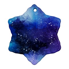 Blue Space Paint Ornament (snowflake) by goljakoff