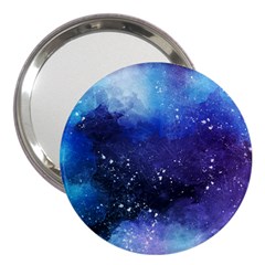 Blue space paint 3  Handbag Mirrors