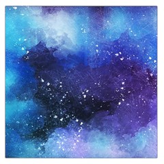 Blue space paint Large Satin Scarf (Square)