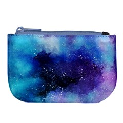 Blue Space Paint Large Coin Purse by goljakoff