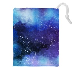 Blue space paint Drawstring Pouch (5XL)