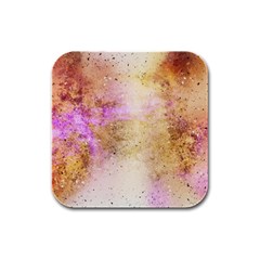 Golden Paint Rubber Square Coaster (4 Pack)  by goljakoff