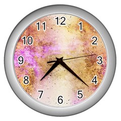 Golden Paint Wall Clock (silver) by goljakoff