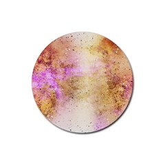 Golden Paint Rubber Coaster (round)  by goljakoff