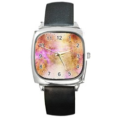 Golden Paint Square Metal Watch by goljakoff