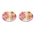 Golden paint Cufflinks (Oval) Front(Pair)