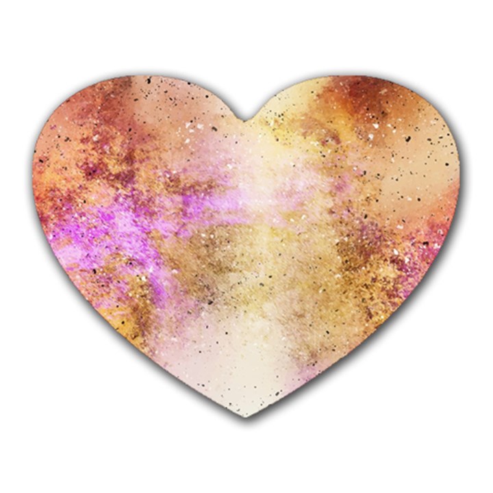 Golden paint Heart Mousepads