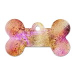 Golden paint Dog Tag Bone (One Side) Front