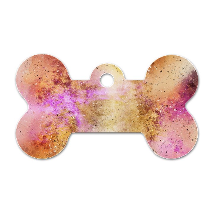 Golden paint Dog Tag Bone (One Side)