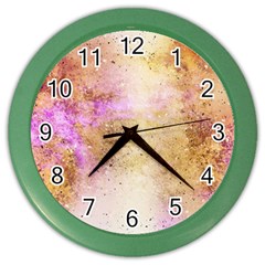 Golden Paint Color Wall Clock by goljakoff