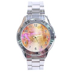 Golden Paint Stainless Steel Analogue Watch by goljakoff