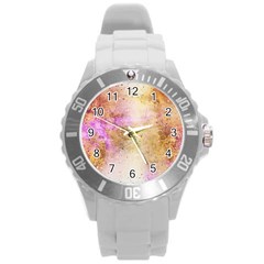 Golden Paint Round Plastic Sport Watch (l) by goljakoff