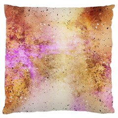 Golden Paint Large Flano Cushion Case (one Side)