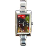 Color splashes Rectangle Italian Charm Watch Front