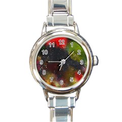 Color Splashes Round Italian Charm Watch by goljakoff