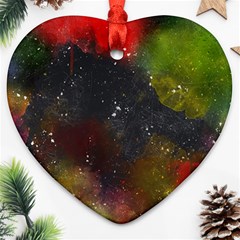 Color Splashes Ornament (heart) by goljakoff