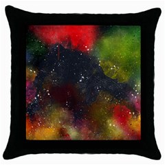 Color Splashes Throw Pillow Case (black) by goljakoff