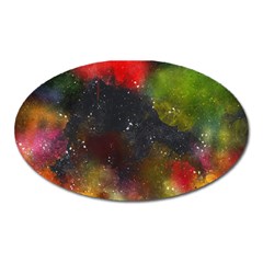 Color Splashes Oval Magnet by goljakoff