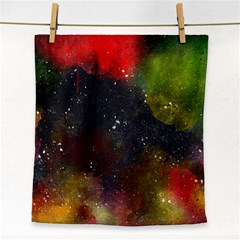 Color Splashes Face Towel by goljakoff