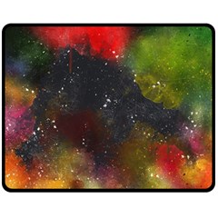 Color Splashes Fleece Blanket (medium)  by goljakoff