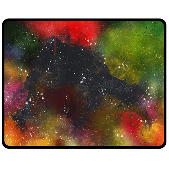 Color splashes Fleece Blanket (Medium) 