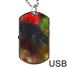 Color Splashes Dog Tag Usb Flash (one Side) by goljakoff