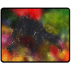 Color Splashes Double Sided Fleece Blanket (medium)  by goljakoff