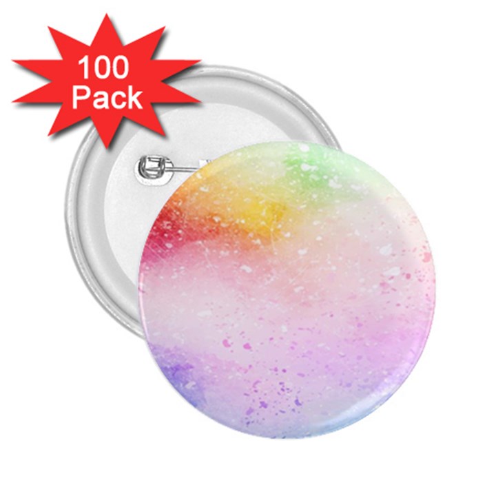 Rainbow splashes 2.25  Buttons (100 pack) 