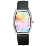 Rainbow splashes Barrel Style Metal Watch Front