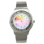 Rainbow splashes Stainless Steel Watch Front