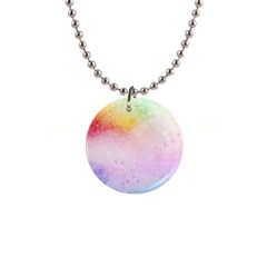 Rainbow Splashes 1  Button Necklace by goljakoff