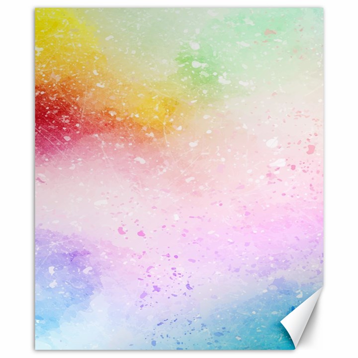 Rainbow splashes Canvas 8  x 10 