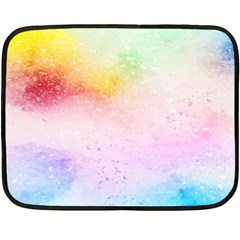 Rainbow Splashes Double Sided Fleece Blanket (mini)  by goljakoff