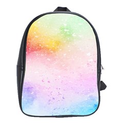 Rainbow Splashes School Bag (large) by goljakoff