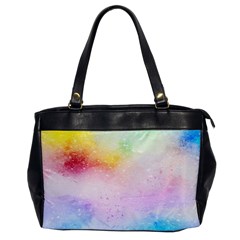 Rainbow Splashes Oversize Office Handbag by goljakoff