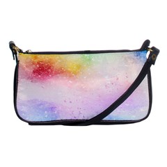 Rainbow Splashes Shoulder Clutch Bag by goljakoff