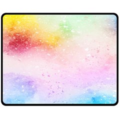 Rainbow Splashes Fleece Blanket (medium)  by goljakoff