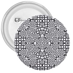 Modern Black And White Geometric Print 3  Buttons by dflcprintsclothing