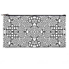 Modern Black And White Geometric Print Pencil Case by dflcprintsclothing