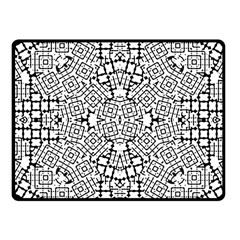 Modern Black And White Geometric Print Fleece Blanket (small) by dflcprintsclothing