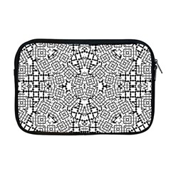 Modern Black And White Geometric Print Apple Macbook Pro 17  Zipper Case by dflcprintsclothing