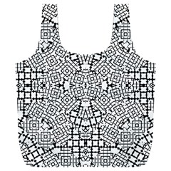 Modern Black And White Geometric Print Full Print Recycle Bag (xxl) by dflcprintsclothing