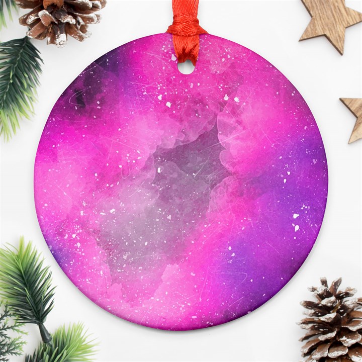 Purple space Ornament (Round)